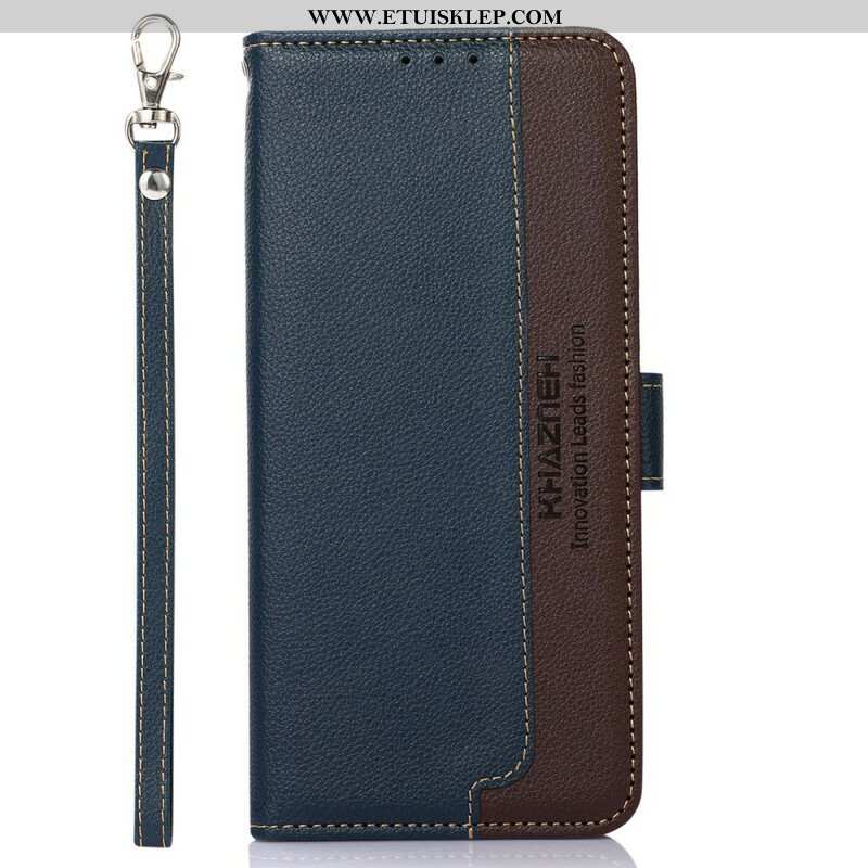 Etui Folio do iPhone 13 Mini Rfid Khazneh W Stylu Liczi